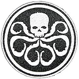 silver Hydra Captain America Shield Marvel Superhero Cartoon Logo Jacket T shirt Patch Sew Iron on Embroidered Sign