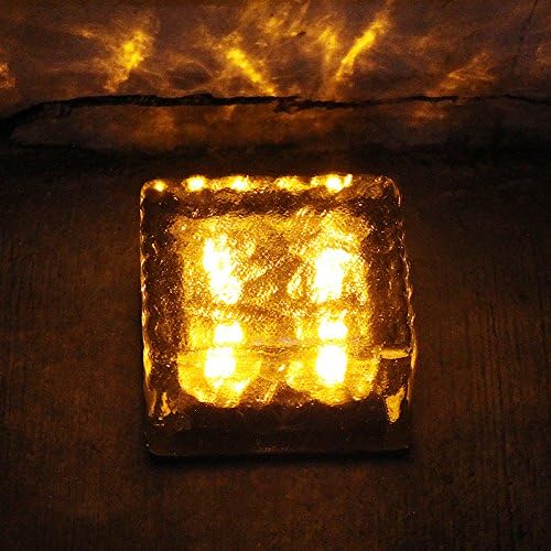 GGSSYY Solar Energy/Led/Buried Lamp/Outdoor/Waterproof/Floor Lamp/Lawn Lamp/Home/Super Light,4Led Floor Tile Light Yellow Light