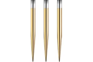 MISSION DARTS Mission Glide Standard and Personalised Dart Points | Gold Steel Tip Spare Point | Available in 30, 32, 34, 36, 38, 40