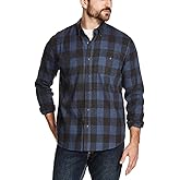 Weatherproof Vintage Mens Flannel Shirt (Vintage Indigo, Medium)