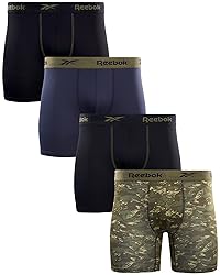 Reebok Men's Boxer Briefs - 4 Pack Soft Mens