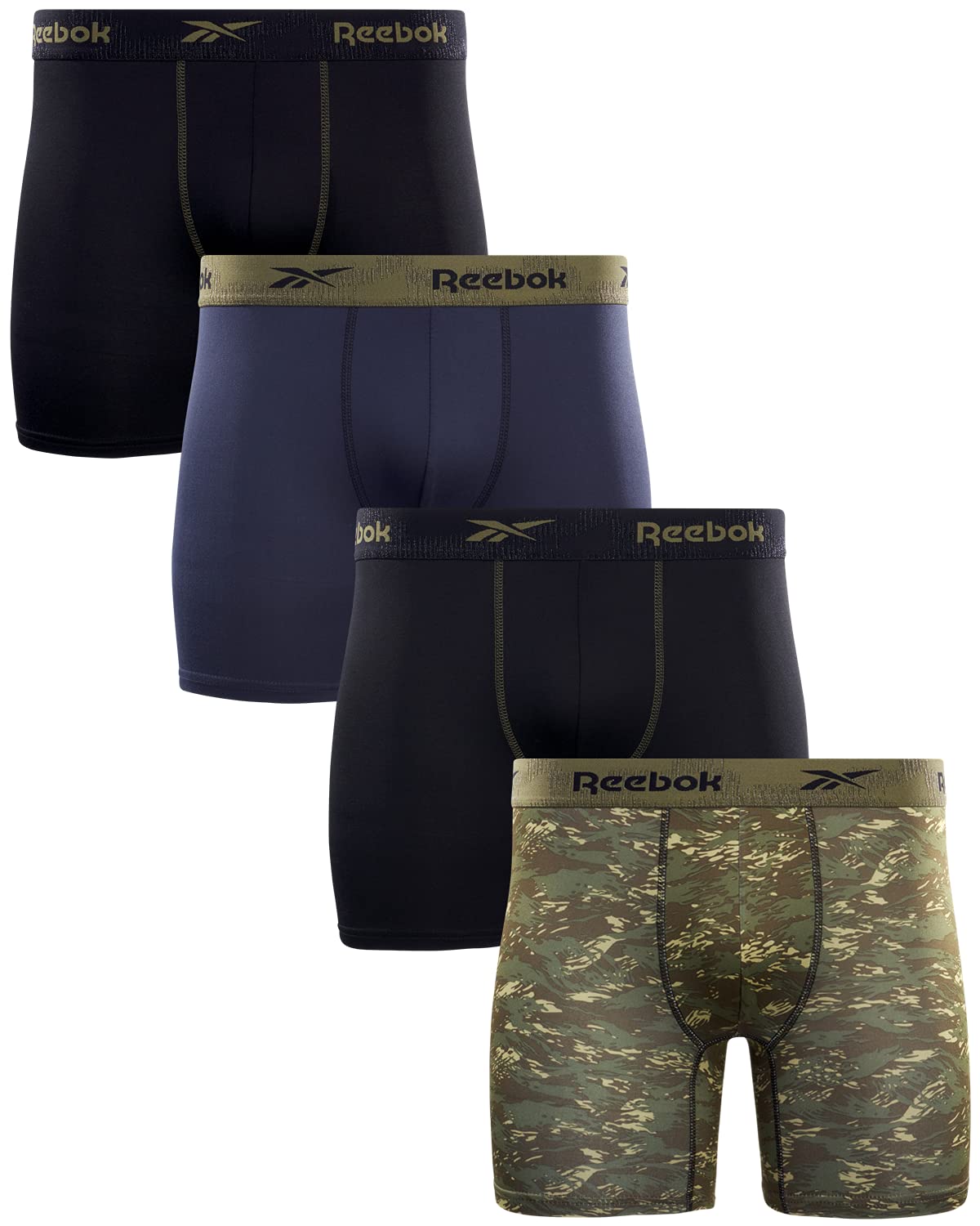 Reebok Men's Boxer Briefs - 4 Pack Soft Mens
