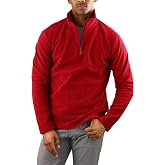 ToBeInStyle Men's Smart and Classy Polar Fleece Quarter Zip Pullover