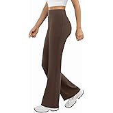 DLOODA Womens Yoga Pants High Waisted Flare Leggings with Pockets Bootcut Lounge Workout Bell Bottom Trousers