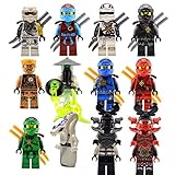 New 12 Custom Minifigures Set Lots Ghost Yang Nya Zane Llyod Kai lE go