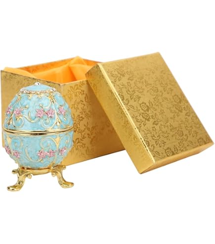 Pintado A Mano Esmaltado Vintage Faberge Huevo Estilo
