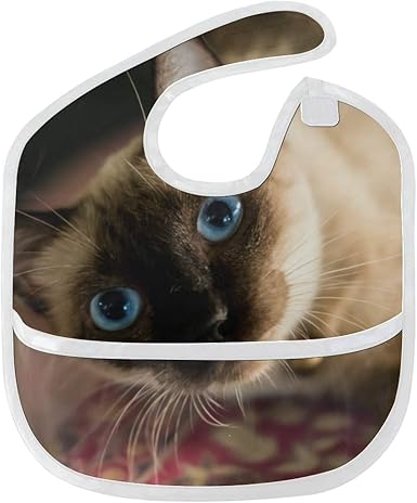 Wddhome Bib Jeans Filles Mignons Yeux Bleus Chat Siamois Chat Bavoir De Dentition Tache Douce Bebe Nourrir Dribble Bave Bavettes Bavoir Pour Bebe 6 24 Mois Amazon Fr Vetements Et Accessoires
