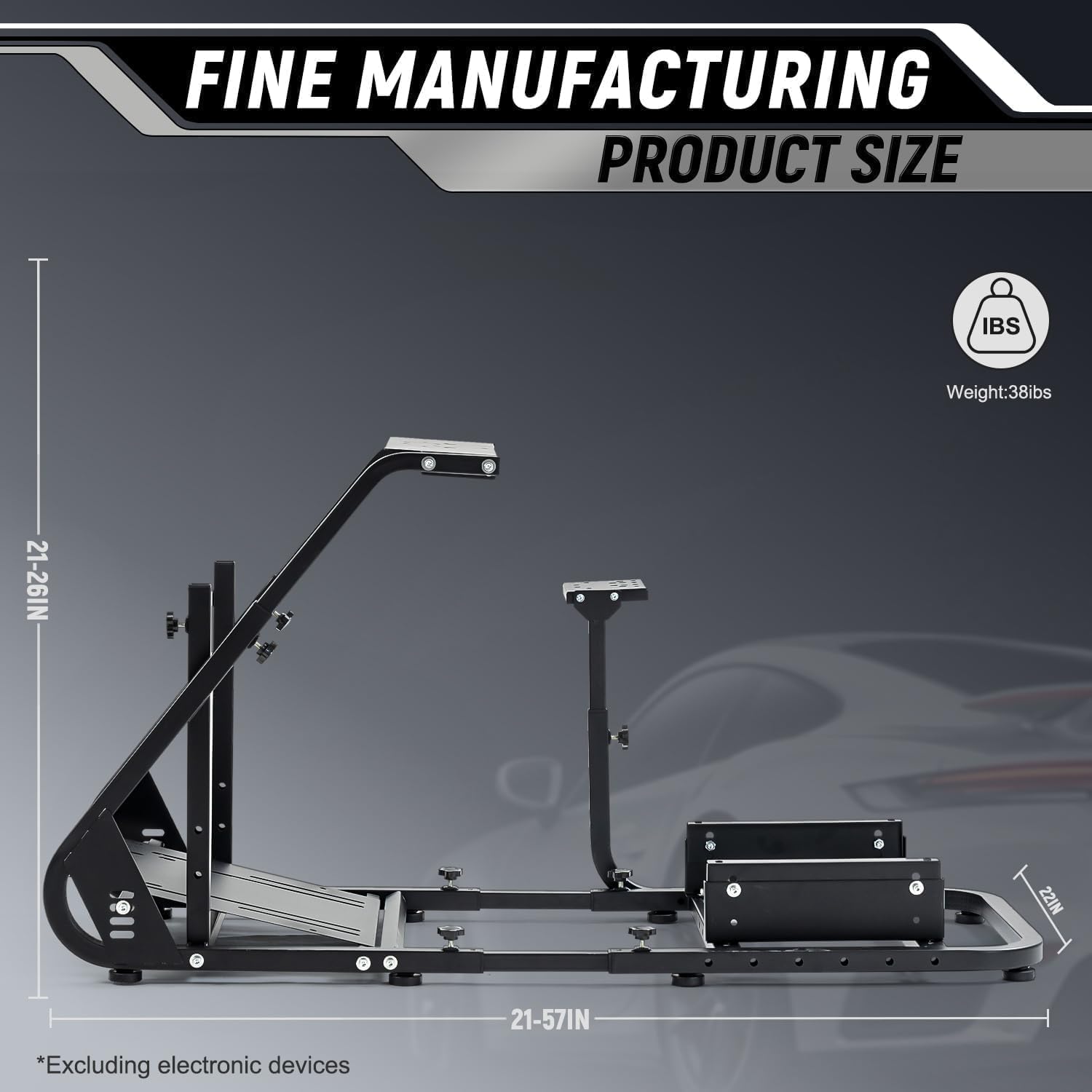 Marada Racing Simulator Cockpit with TV Bracket Mounting Holes Fit for Logitech/Fanatec/Thrustmaster G923 G27 G29 G920 T300, Adjustable Driving Simulator, No Steering Wheel Pedal TV Seat