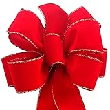 12-Pack Christmas Bows 10" x 26" Handmade with