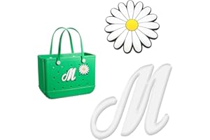 YIXIPAZH Letter Charms for Bogg Bag, Cute Decorative Charm Compatible with Bogg Bag Original All Models, Cute Alphabet Lettering Accessories Charm, 2Pcs Insert Decorative Letter for Handbag Beach Tote Bag