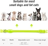Visinite LED Dog Collar USB Rechargeable Reflective Night Safety Collar Green S view 5