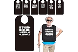 WENTUR Adult Bibs for Men Washable -Funny Adult Bibs for Eating with Crumb Catcher -Birthday Gag Gifts for Elderly Men Women(1 Pack)