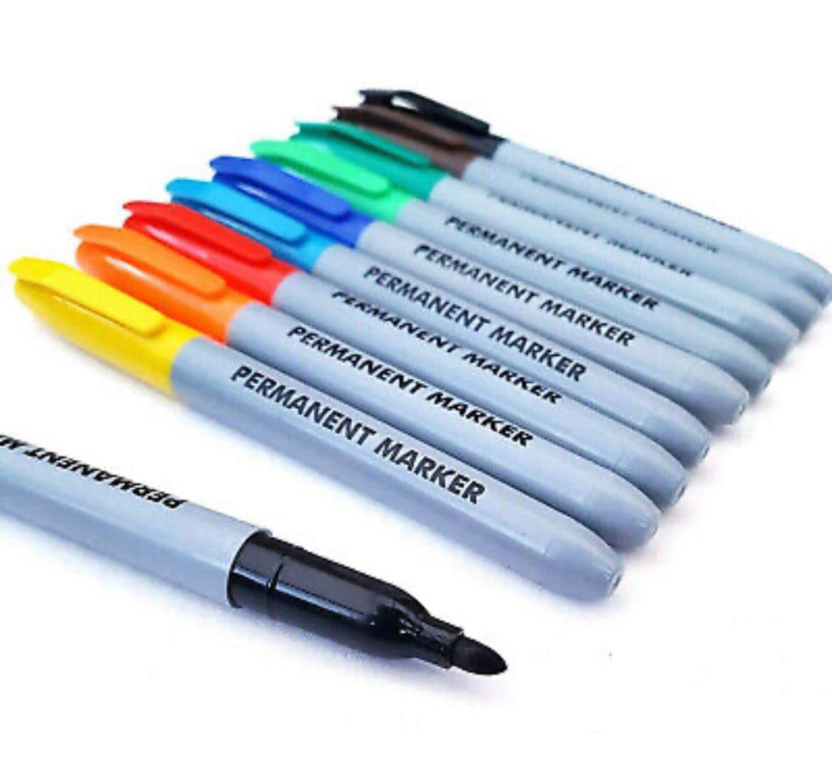 Permanent Marker Pens MultiColour Pack Bullet Pen- Pack of 6 Assorted Colours