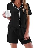 Ekouaer Pajamas Set for Women Short Sleeve