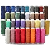 BlesSew Sewing Threads for Sewing Machine and Hand Stitching in Storage Gift Package – 36 Assortment Colors on Spools of 150 