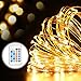 GDEALER String Lights Copper Wire 50ft 150LED Starry Fairy String Lights Dimmable Rope Lights Remote Control Copper Wire String Lights for Bedroom Home Indoor Party Wedding Christmas(warm white)(1)
