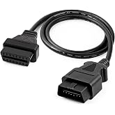 FOXWELL OBD2 OBD II 16Pin Male to Female Diagnostic Extension Convert Cable Adapter 1m/ 39inch