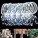 MEIKEE 33ft Dimmable Solar Rope Lights,100 LED,8 Lighting Modes, Light Sensor, Waterproof, Ideal for Decorations Christmas,Gardens, Lawn, Patio, Weddings, Parties(Daylight White)
