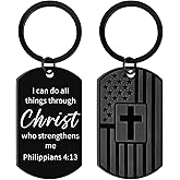 AXEN Christian Gifts for Men, Religious Keychain with Bible Verse Scripture for Dad, Son, Brother, Boyfriend