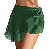 AI'MAGE Sarong Wraps for Women Swimsuit Coverup Sheer Beach Bathing Suit Chiffon Cover Up Skirt for Swimwear S-3XL