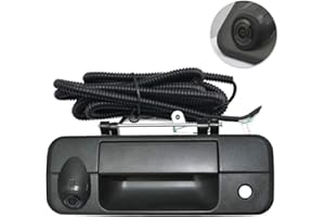 ECOCONUT Tailgate Handle Rear View Camera Backup Tailgate Camera for Tundra(2007 2008 2009 2010 2011 2012 2013),Tailgate door handle replacement camera(Color: Black)