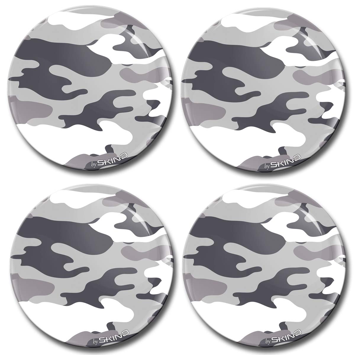 SkinoEu 4 x 60mm DOMED 3D WHEEL RIMS CENTER STICKERS FOR CENTRE HUB TRIM CAPS AUTO MOTO CAR LOGO BADGE MILITARY CAMOUFLAGE A 2260 Z*