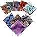 WeiShang Mens Printing patterns Pocket Square Handkerchief Wedding Party(pack of 9) (A06)