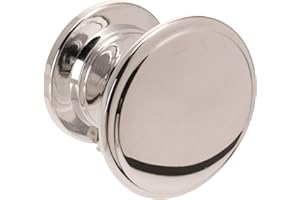 Amerock | Cabinet Knob | Polished Chrome | 1-1/4 inch (32 mm) Diameter | Ravino | 1 Pack | Drawer Knob | Cabinet Hardware