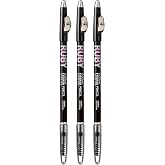 Ruby Kisses GoBrow Eyebrow Pencil, Sharpenable, Longwear, Long Lasting Eyebrow Wooden Pencil for Natural-Looking Brows 3 Pack (Black Brown)