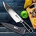 VIPON Professional Chef 8 inch High Carbon Stainless Steel Kitchen Knife-Razor Sharp Durable Blade&Ergonomic Pakka Wood Handle-Guard Included
