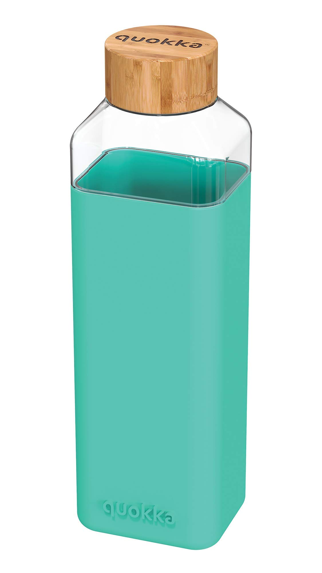Quokka GLASS BOTTLE WITH SILICONE SLEEVE STORM 700 ML TEAL