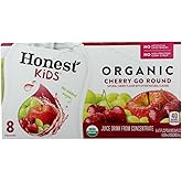 HONEST Kids Organic Juice Drink, Cherry Go Round, 32-6.75 fl oz Pouches4