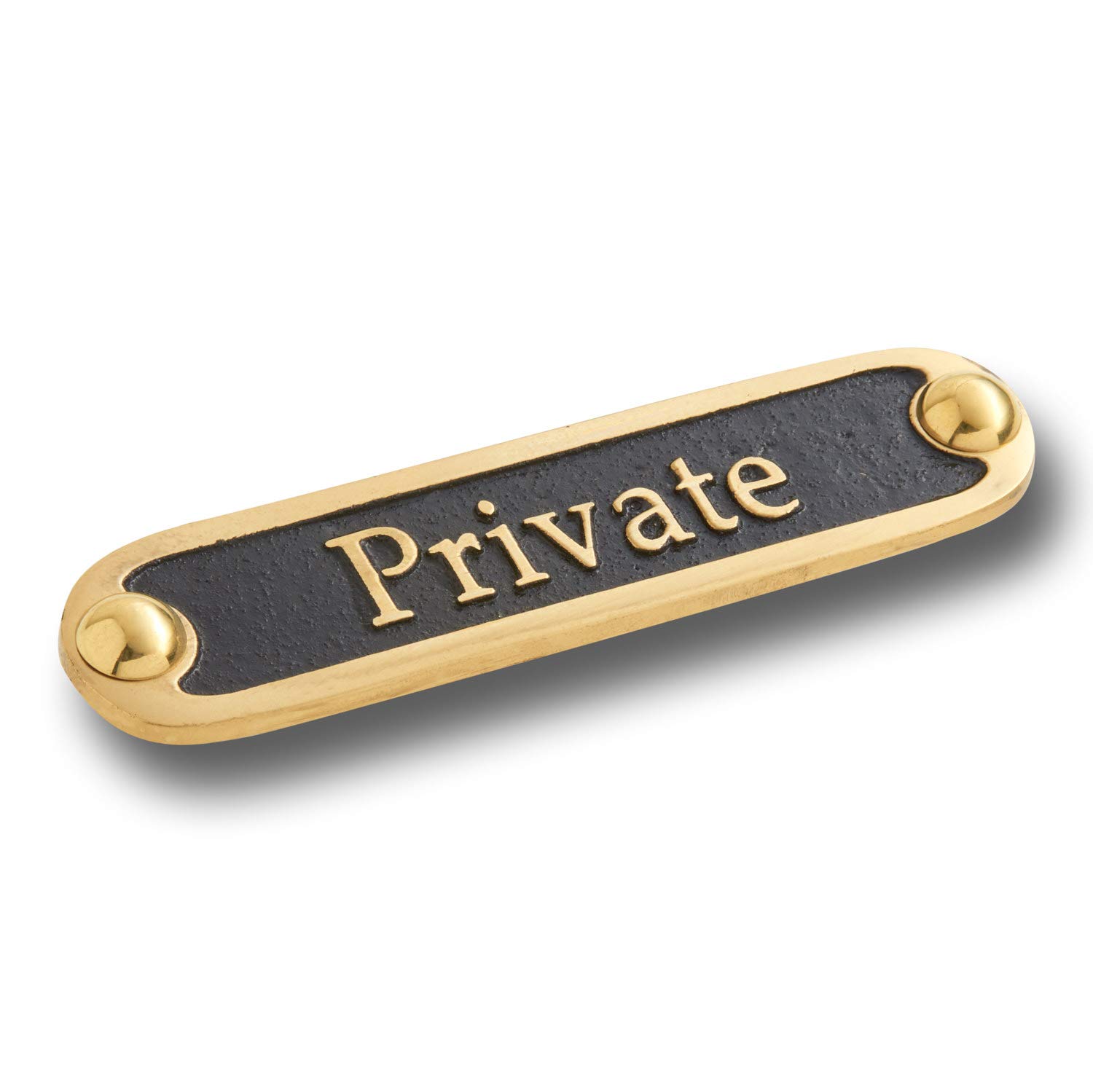 The Metal Foundry Private Metal Door Sign. Traditional Style Home Decor Accessories Door Or Wall Brass Plaque. Handmade In England. โ image 1