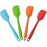 Silicone Spatulas, 11 inch Rubber Spatula Heat Resistant Non-Stick Flexible Scraper With Solid Stainless Steel Core for Cooki