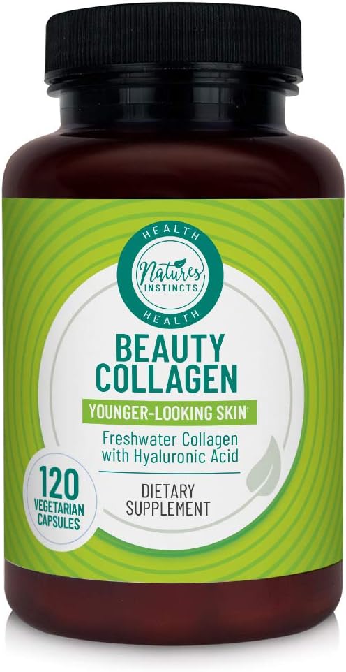 Amazon Com Nature S Instincts Beauty Collagen Supplement For Younger Looking Skin With Hyaluronic Acid 120count Health Personal Care