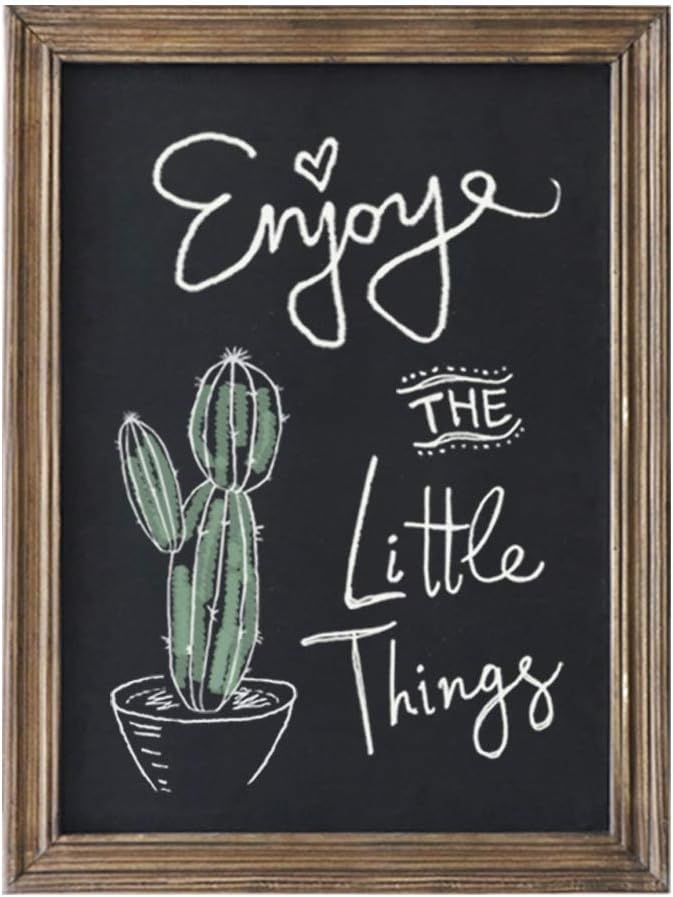 Emaison Rustic Magnetic Chalkboard Signs 16 x 20 inch Wood Framed Wall Hanging Display Board for Wedding, Bar, Kitchen, White: Office Products