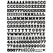JAM PAPER Self Adhesive Alphabet Letter Stickers - Black - Upper Case - 372 Stickers/Pack
