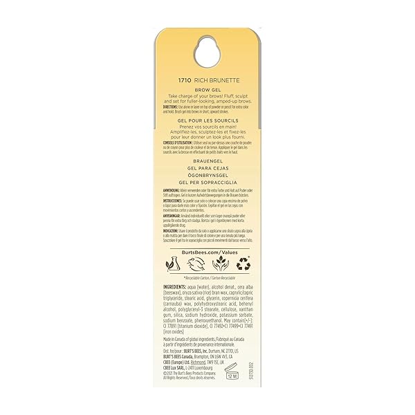 BRUNETTE BROW GEL BY BURTS BEES, 0.1 OUNCE