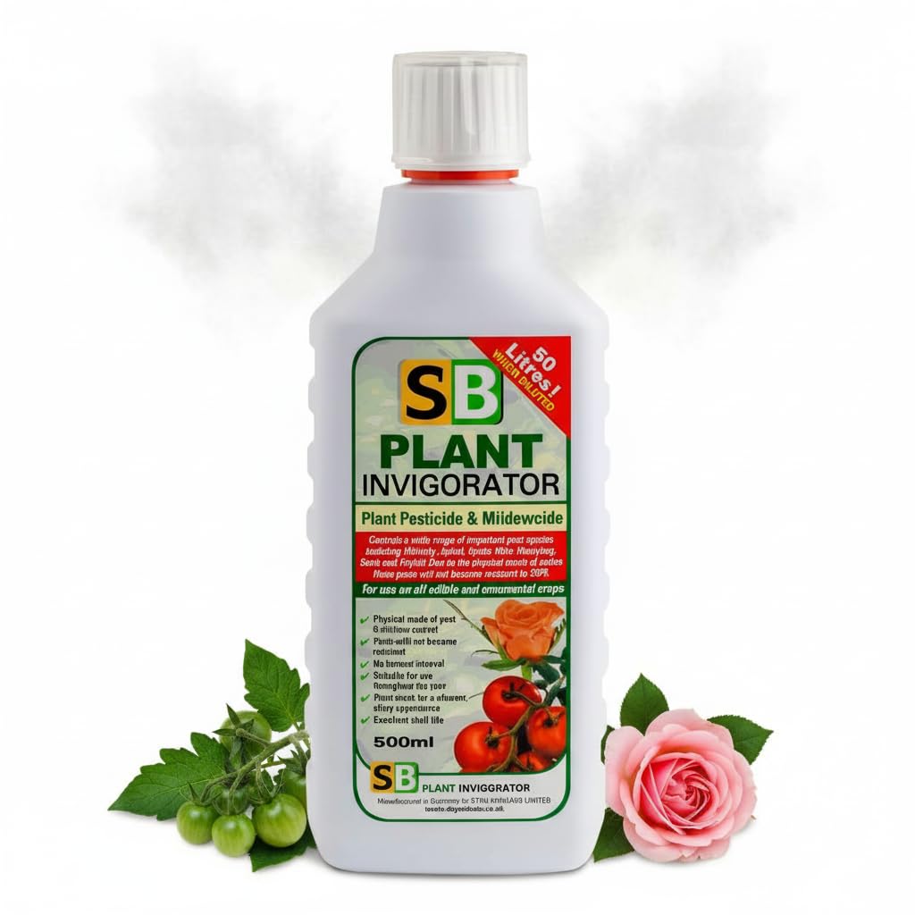 SB Plant Invigorator & Natural Pest Control for Plants | 3-in-1 Organic Solution: Pesticide, Fungicide & Leaf Nourisher | Safe for Edibles, Bees & Pets | Concentrate Makes 50L