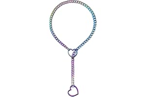 EverGlimp Slip Chain Necklace For Women, Black Heart O-Ring, Cuban Long Necklace Jewelry, Lariat Y-Necklace