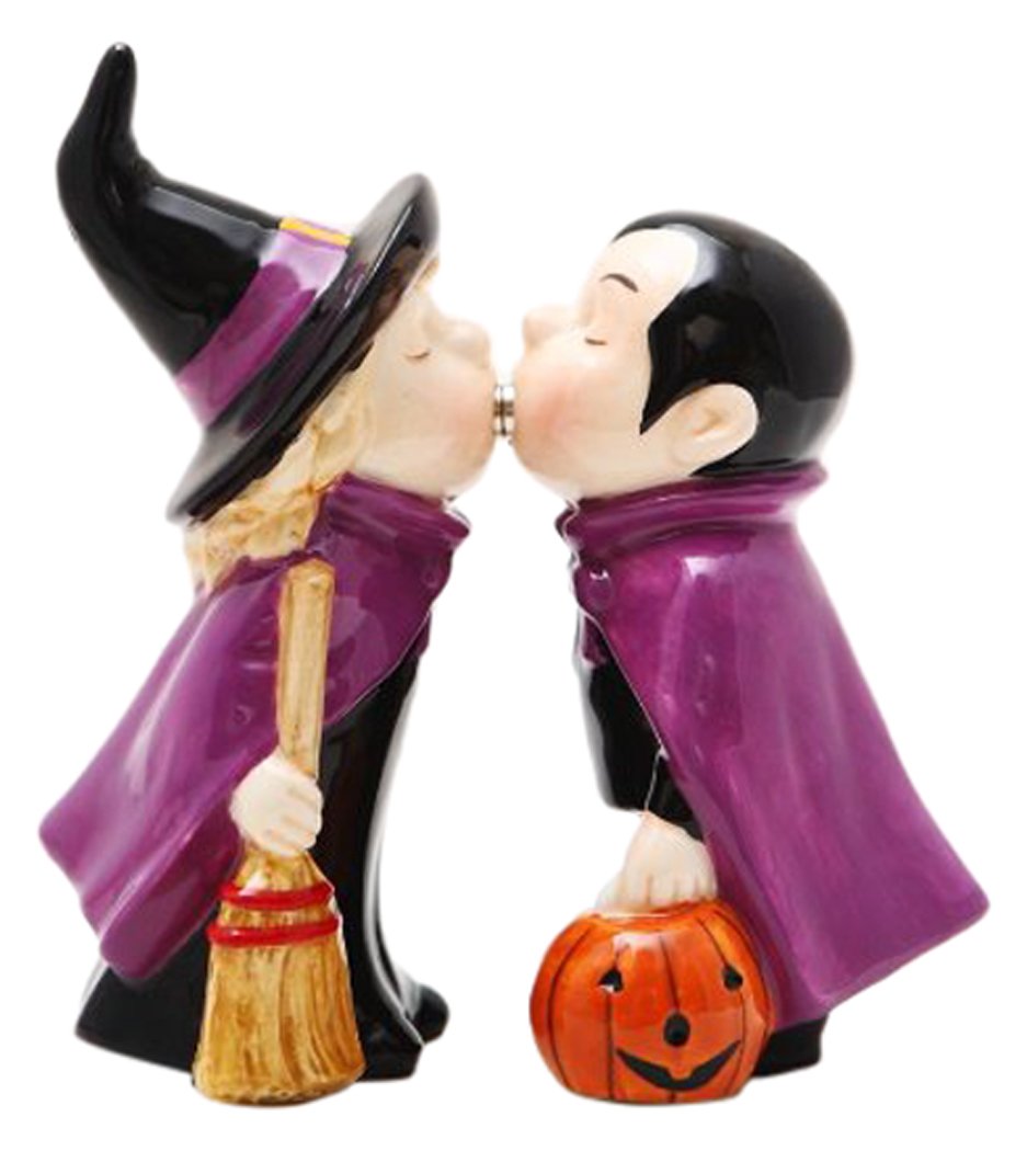 Hugging Vampires Magnetic Ceramic Salt And Pepper Shakers Set
