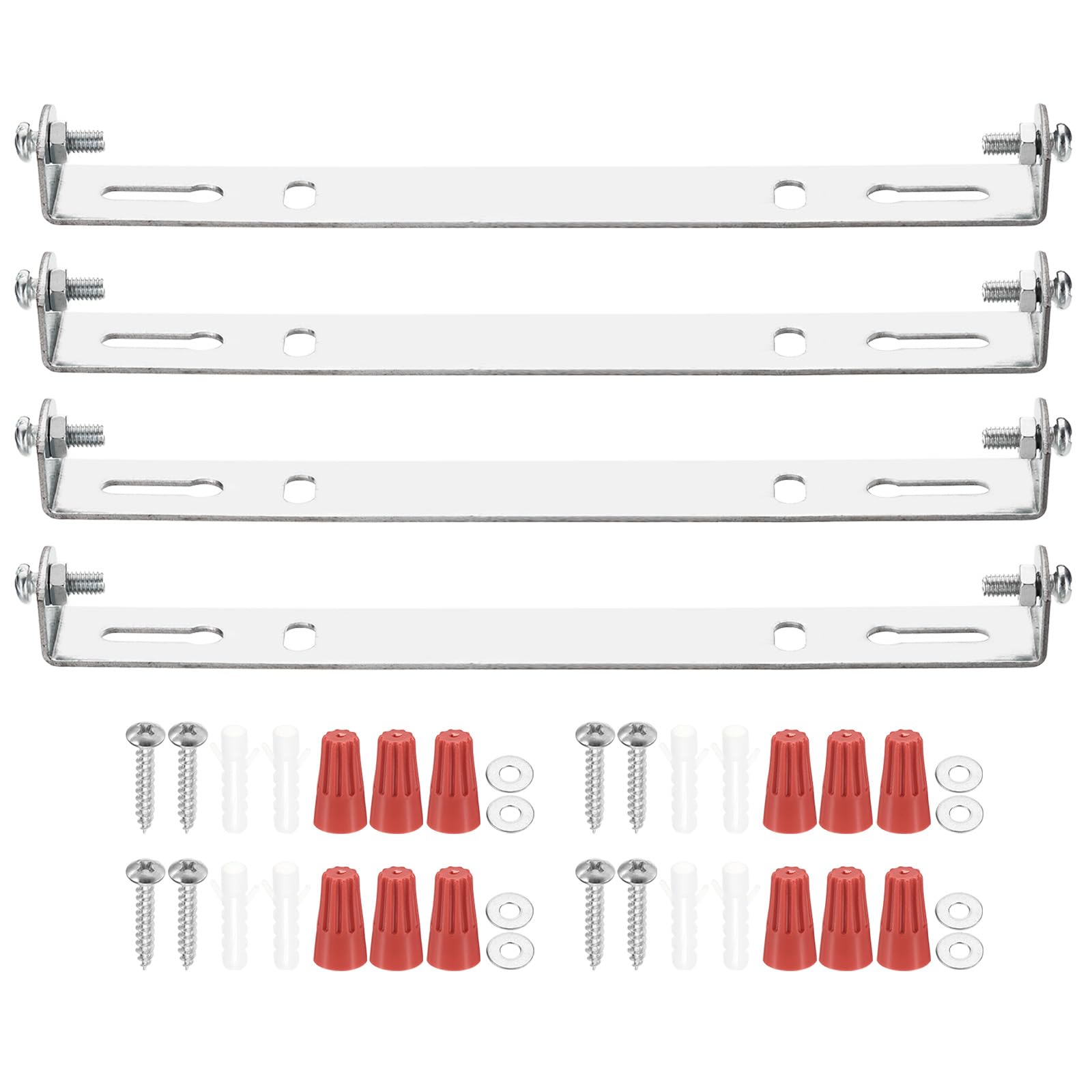 PATIKIL 150mm (5.91") Universal Light Fixture Mounting Bracket Kit, 4 Set Light Crossbar Ceiling Light Plate with Screw for Wall Light Ceiling Light Pendant Chandelier
