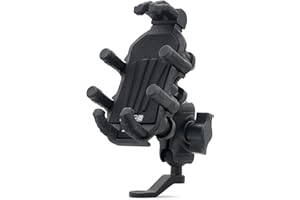 Motorcycle Phone Mount Holder with Vibration Dampener Cell Phone Mount 360° Adjustable Rotation Motorbike Rearview Mirror Mou