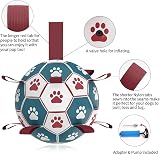 HETOO Dog Soccer Ball Interactive Tug of War Water Toy 6 Inch Blue Red view 5