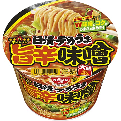 日清食品 日清デカうま 旨辛味噌 106g×12個商品画像