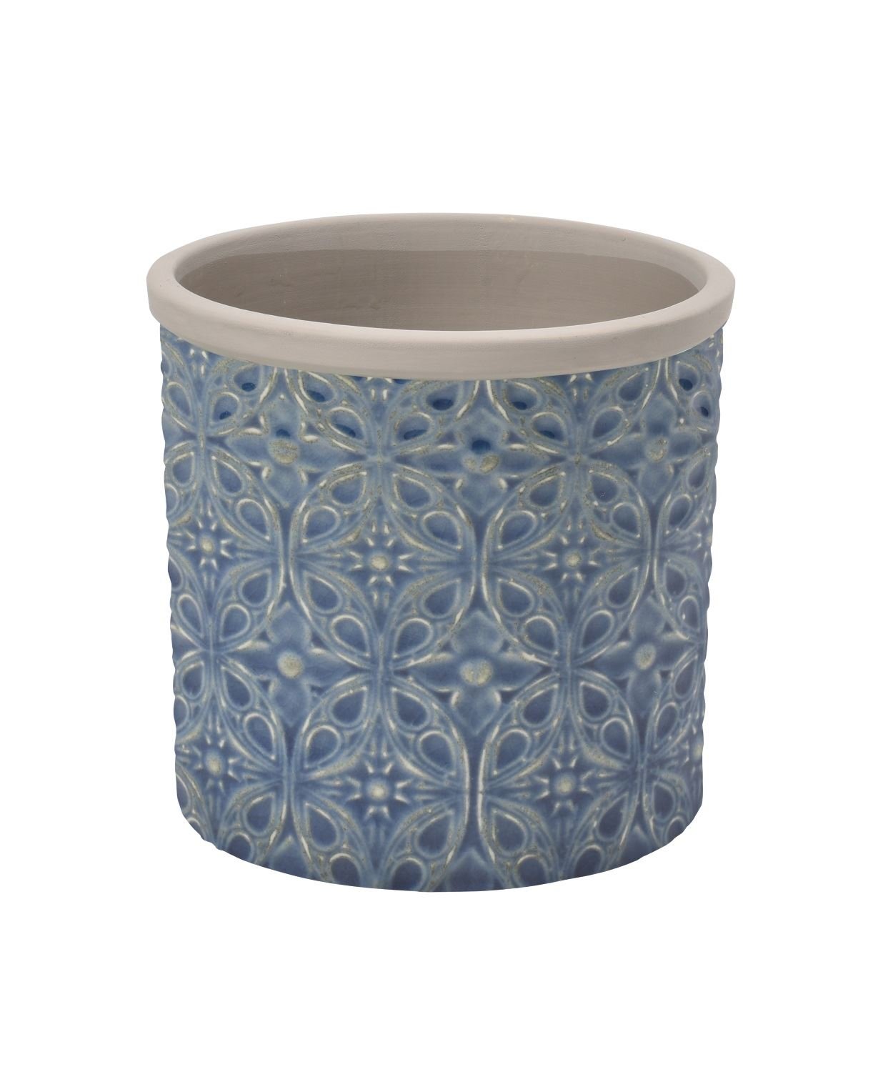 Burgon & Ball Porto Indoor Glazed Ceramic Plant Pot, Small, Dark Blue