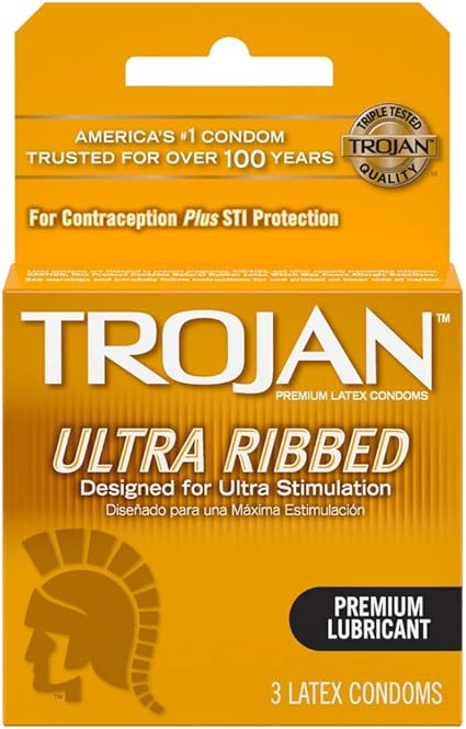 Trojan 3 S Brown Geriffelte Kondome 6 Stuck Amazon De Elektronik