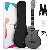 Enya NOVA U PRO 26-Inch Carbon Fiber Cutaway Tenor Ukulele, Black | Waterproof Body, Resists Humidity, Heat and Cold, Lightweight 1.65 lb, Fuller Resonance, Kit: Case, Strap, Capo, Strings