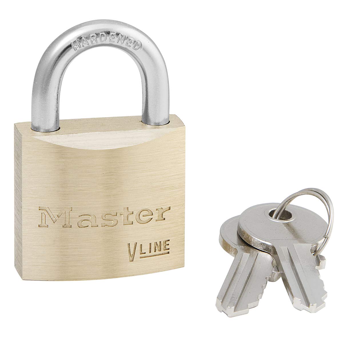 Master Lock 4130KA-314 Key Padlock with Brass Body, Gold, 4,9 x 3 x 1,2 cm