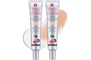 LOSKE Color Correcting CC Cream, Full-Coverage Foundation, SPF 25, Even Skin Tone, Hydrating Cream